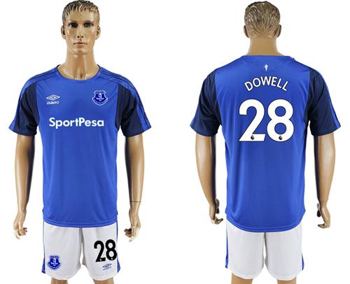 Everton #28 Dowell Home Soccer Club Jersey